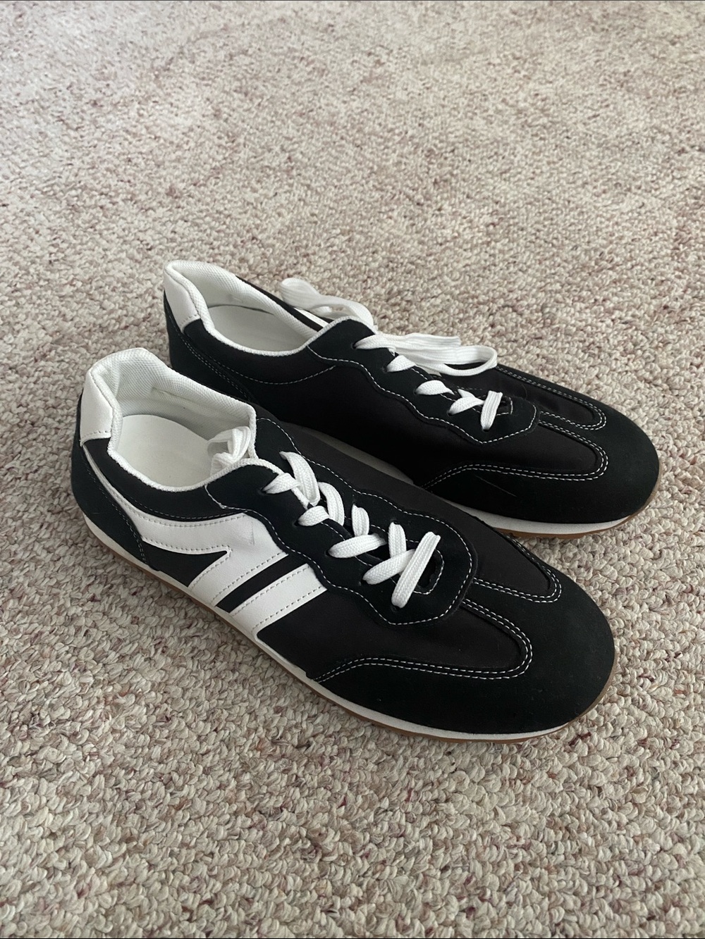 Classic Black & White Athletic Sneakers